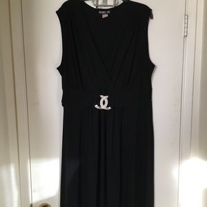 Plus size, black, sleeveless dress